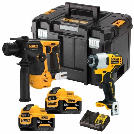 Dewalt DCK2104P2T Σετ Παλμικό Κατσαβίδι & Πιστολέτο 12V με 2 Μπαταρίες 5Ah και Θήκη Dewalt DCK2104P2T Σετ Παλμικό Κατσαβίδι & Πιστολέτο 12V με 2 Μπαταρίες 5Ah και Θήκη