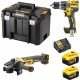 Dewalt DCK2080P2T Σετ Γωνιακός Τροχός & Κρουστικό Δραπανοκατσάβιδο 18V με 2 Μπαταρίες 5Ah και Θήκη Dewalt DCK2080P2T Σετ Γωνιακός Τροχός & Κρουστικό Δραπανοκατσάβιδο 18V με 2 Μπαταρίες 5Ah και Θήκη
