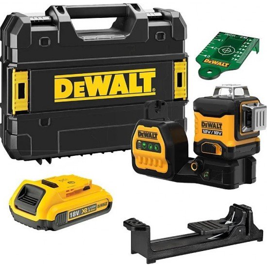 Dewalt DCE089D1G18-XE Αυτορυθμιζόμενο Γραμμικό Αλφάδι Laser Πράσινης Δέσμης Dewalt DCE089D1G18-XE Αυτορυθμιζόμενο Γραμμικό Αλφάδι Laser Πράσινης Δέσμης