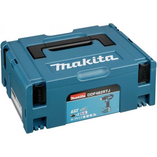 Makita DDF482RTJ Κρουστικό Δραπανοκατσάβιδο Μπαταρίας 18V 2x5Ah
