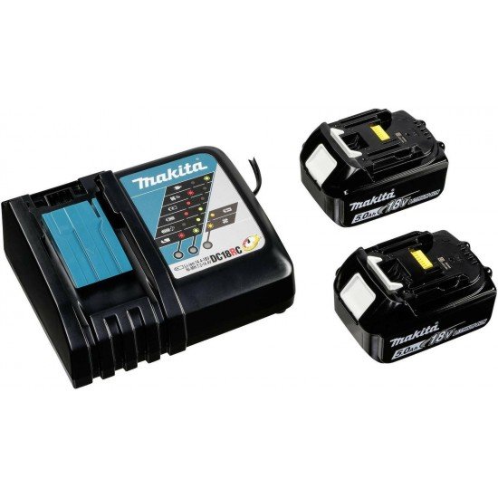 Makita DDF482RTJ Κρουστικό Δραπανοκατσάβιδο Μπαταρίας 18V 2x5Ah