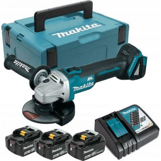 Makita Γωνιακός Τροχός Μπαταρίας Τροχός 125mm Μπαταρίας 3x5Ah DGA504RT3J Makita Γωνιακός Τροχός Μπαταρίας Τροχός 125mm Μπαταρίας 3x5Ah DGA504RT3J